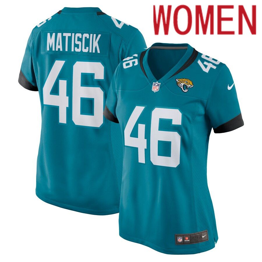 Women Jacksonville Jaguars #46 Ross Matiscik Nike Green Nike Game NFL Jersey